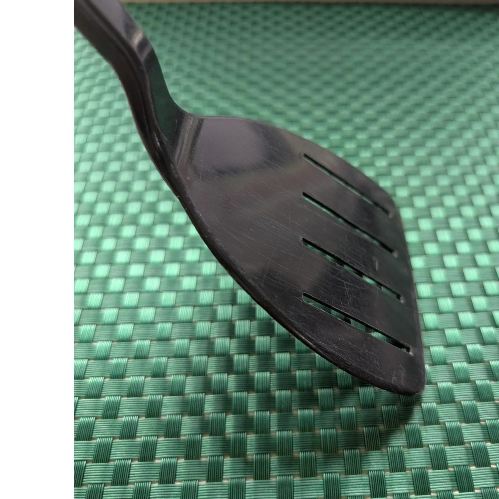 Tailor Made Slotted Spatula 4 Slot Flexible Black Nylon VTG Retro MCM Made USA